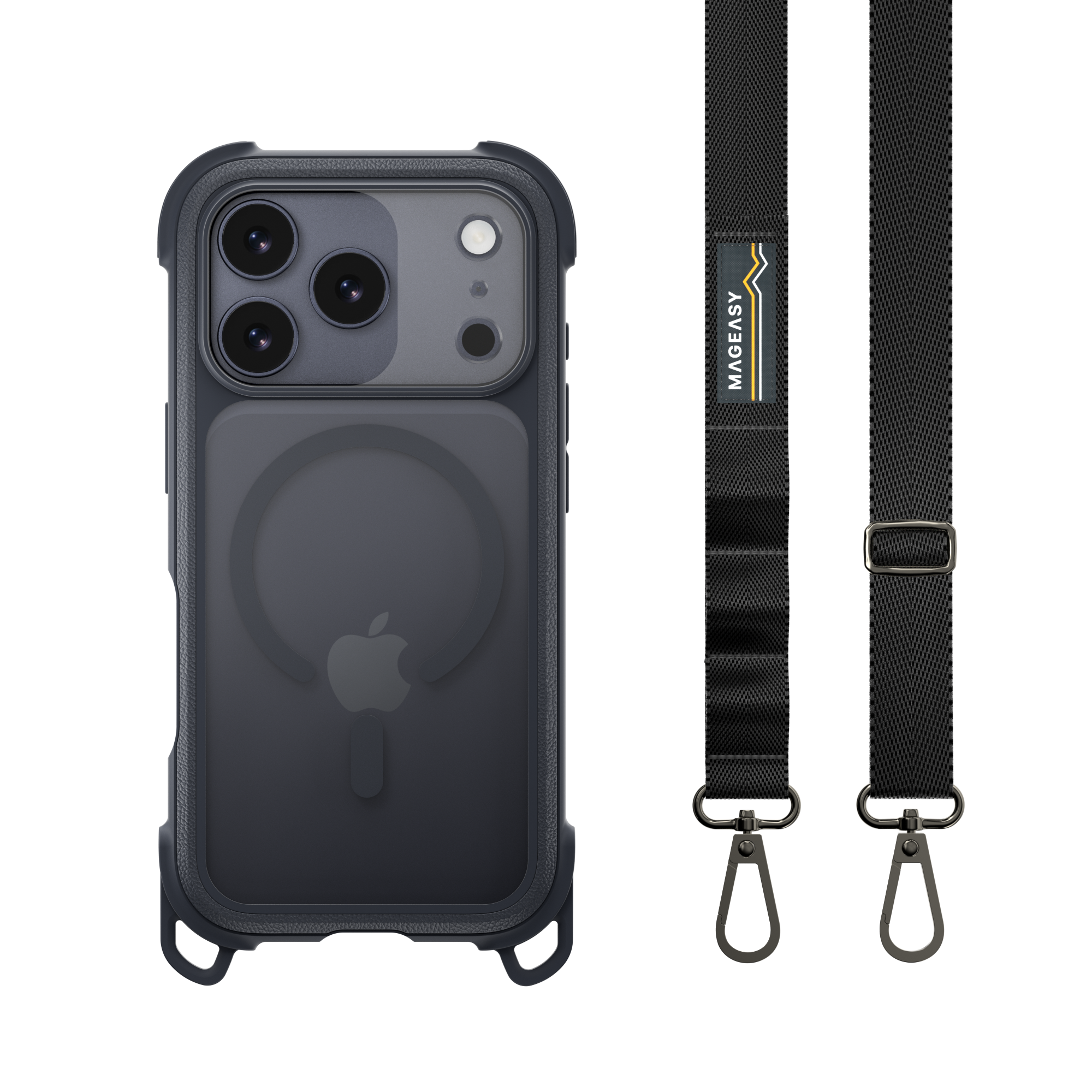 MAGEASY iPhone 17 Pro用 Odyssey Strap M Odyssey Strap M Rugged Utility Protective Case with Lanyard for