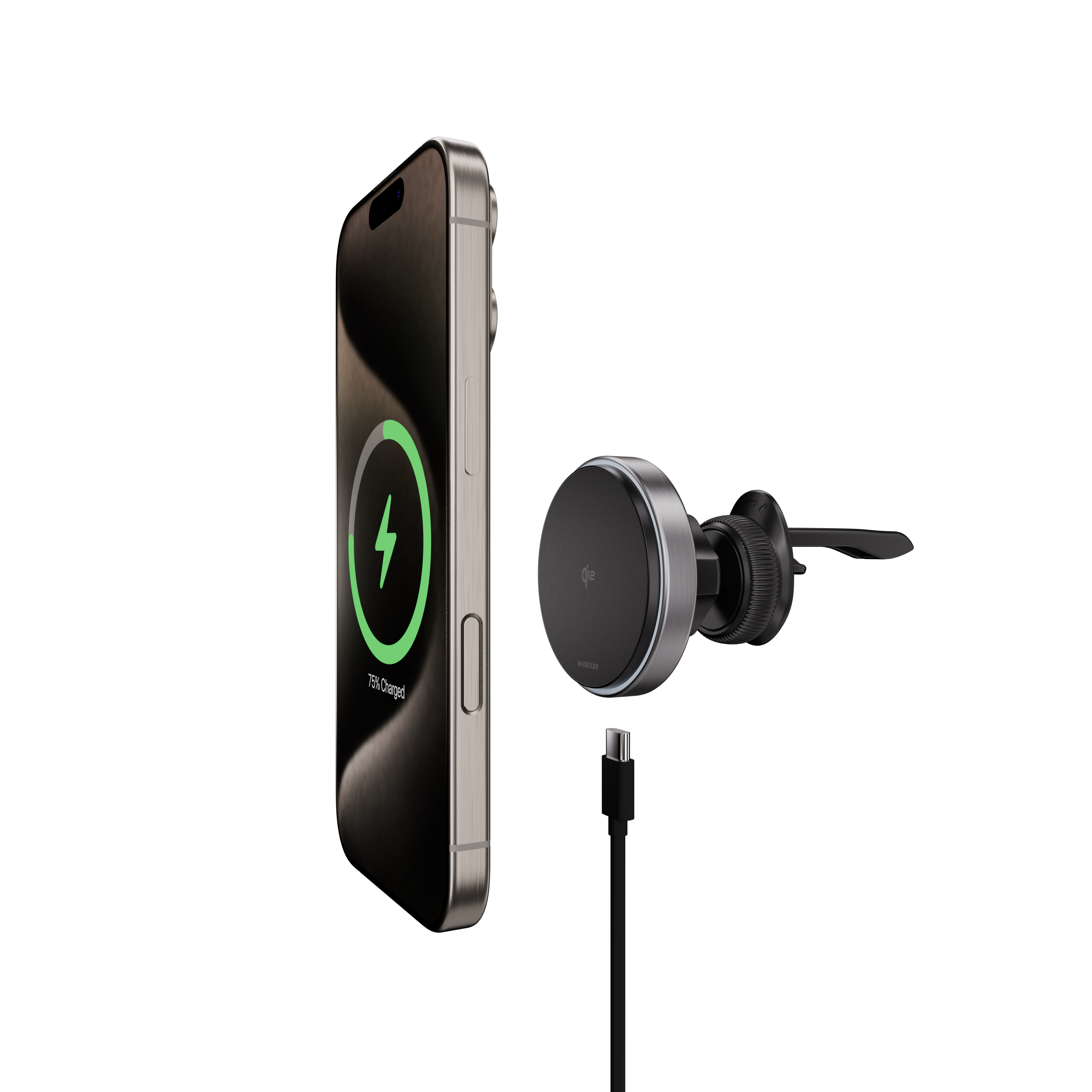 Car Vent Magmount Qi MagicGrip™ Vent Mount Qi Wireless Charging