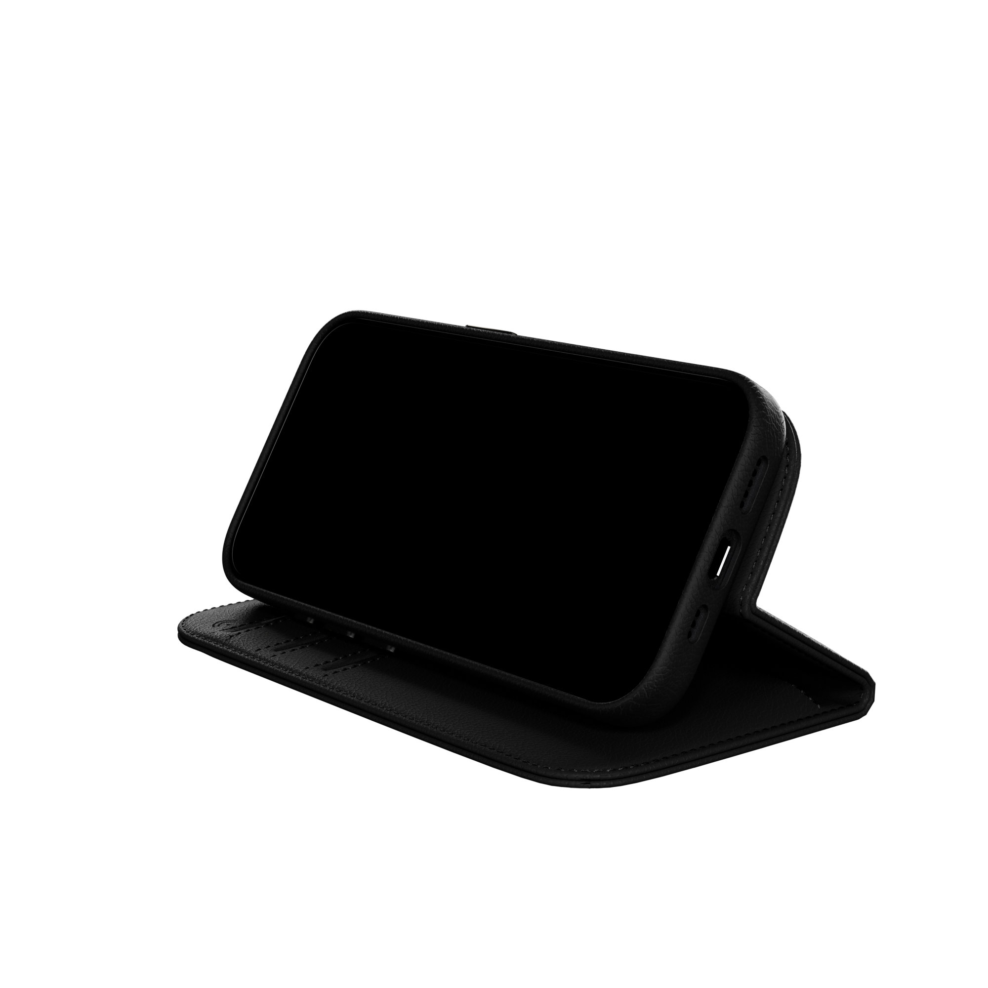Card Folio M Leather Flip Phone Case with Stand for iPhone 16