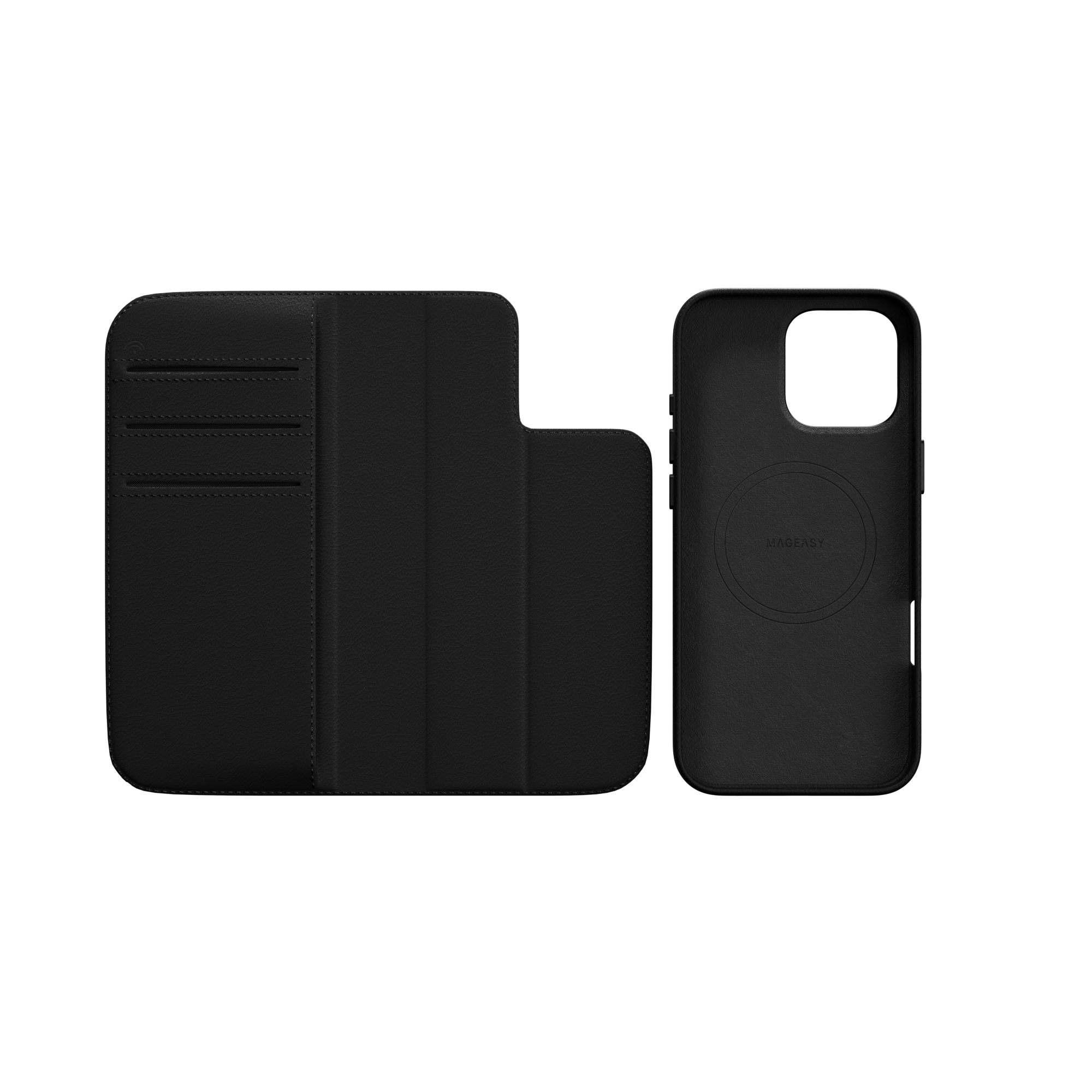 Card Folio M Leather Flip Phone Case with Stand for iPhone 16