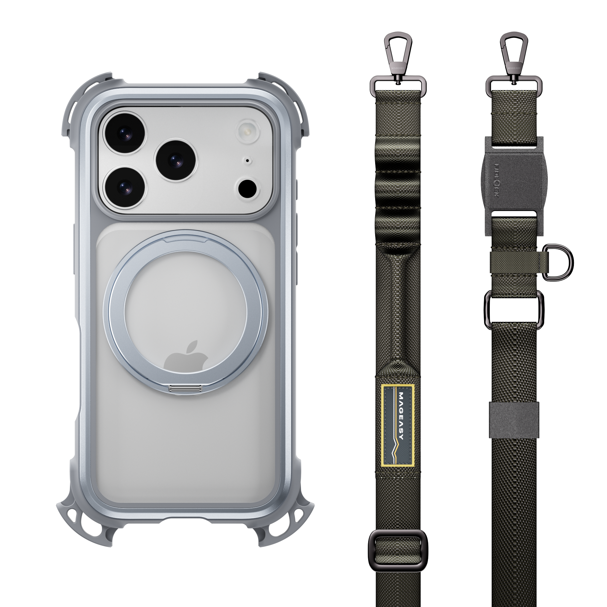 iPhoneアクセサリー MagEasy Odyssey Ultra M iPhone 17 Pro Odyssey Ultra M 360 Magnetic Stand Guard Protective Case with