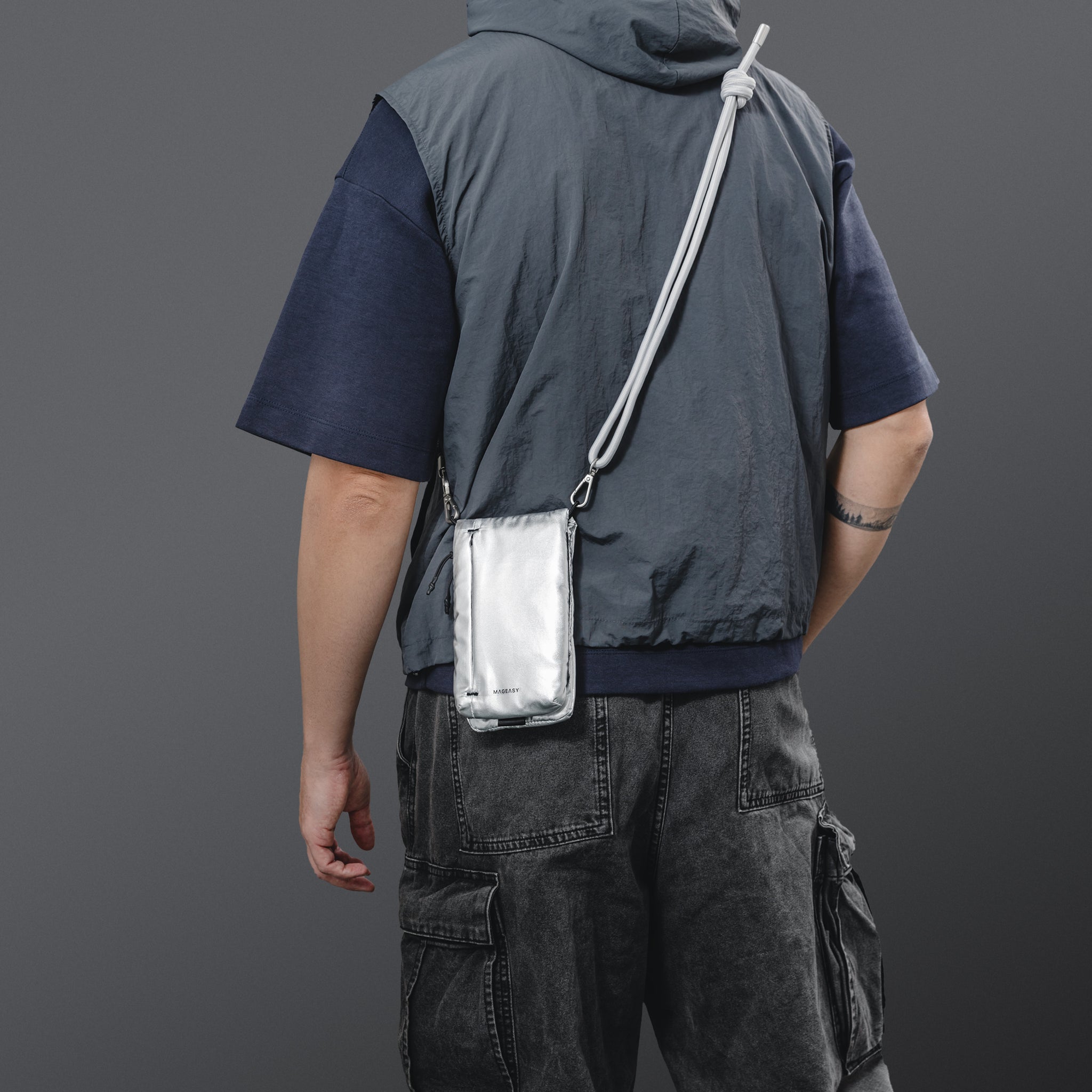 Phone Sacoche Utility Crossbody Bag + Strap Phone Lanyard