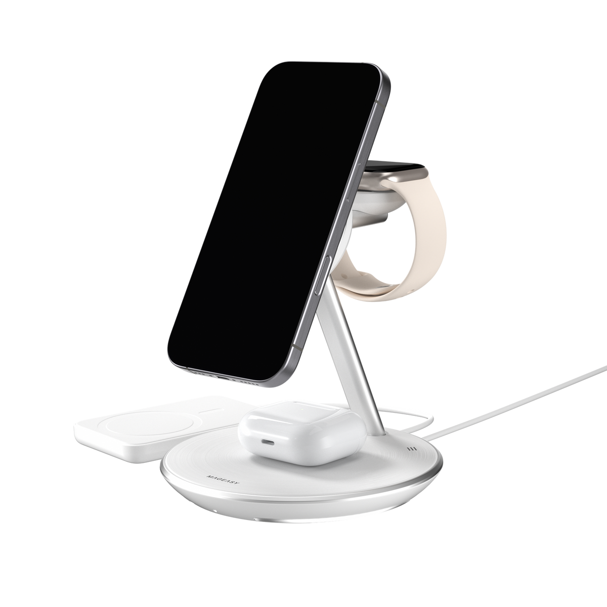 Power Station 5-in-1 Magnetic Wireless Charging Stand with Qi2 15W ...