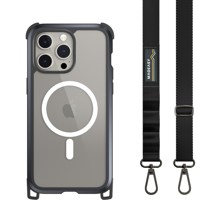 Odyssey M + Strap Rugged Utility Protective iPhone 15 Case with Lanyard